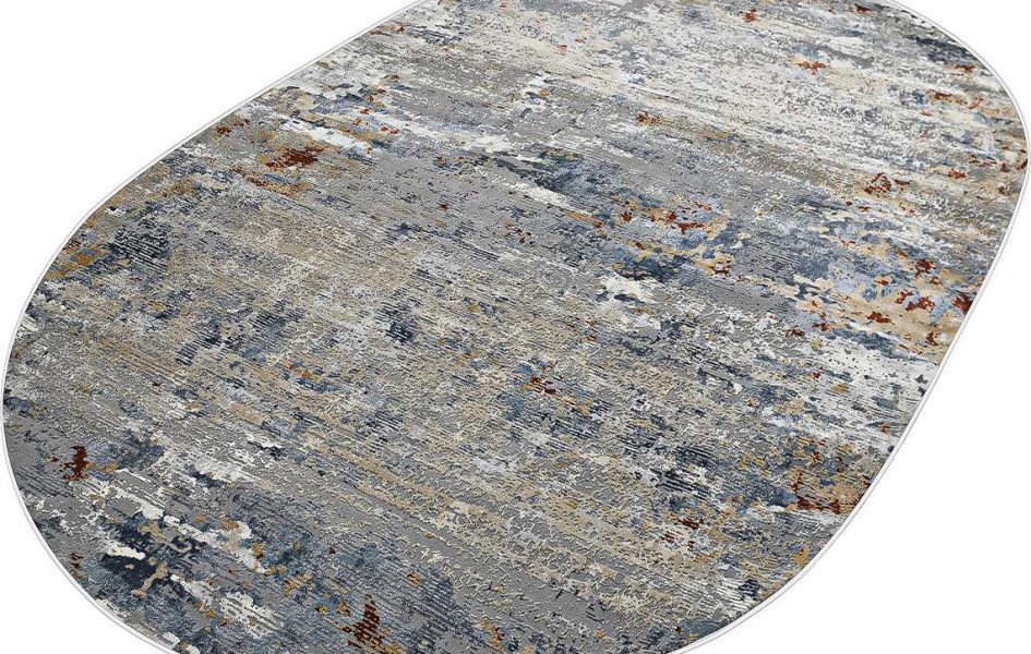 Турецкий ковер Regnum 37938A OVAL BLUE / L.GREY