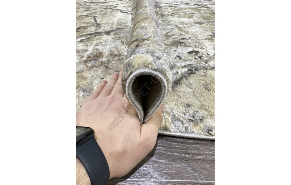 Ковер турецкий Lisa AA608A IVORY ANTRASITовальный