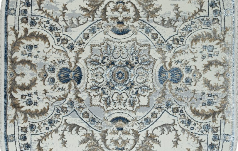 Ковер 00765A - D.BLUE FDY / CREAM HB - Овал - коллекция SAHARA