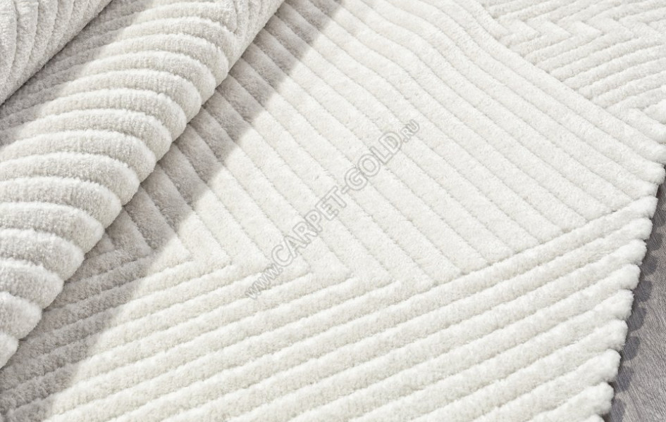 Ковер E857AW - CREAM / CREAM - Прямоугольник - коллекция JUNO